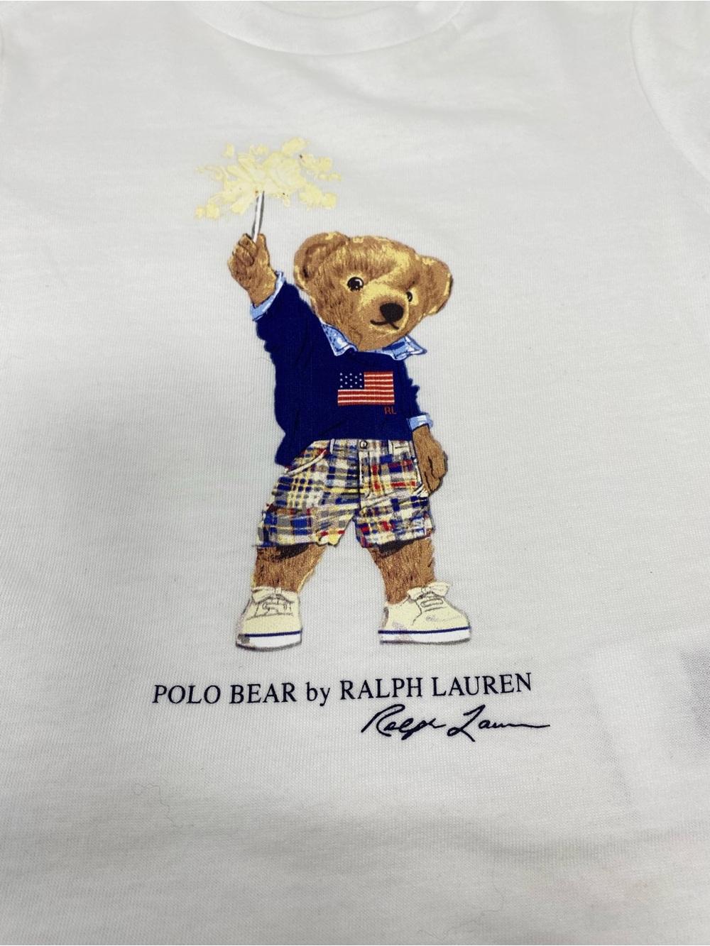 Ralph Lauren Cotton Jersey Polo Hyannis Bear T-Shirt Sparkler New 6 Months - Picture 2 of 6